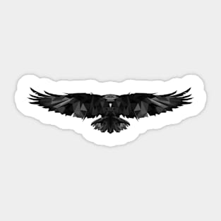 Polygonal Crow Sticker